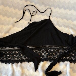 American Eagle Outfitters Black Lace Detail Top